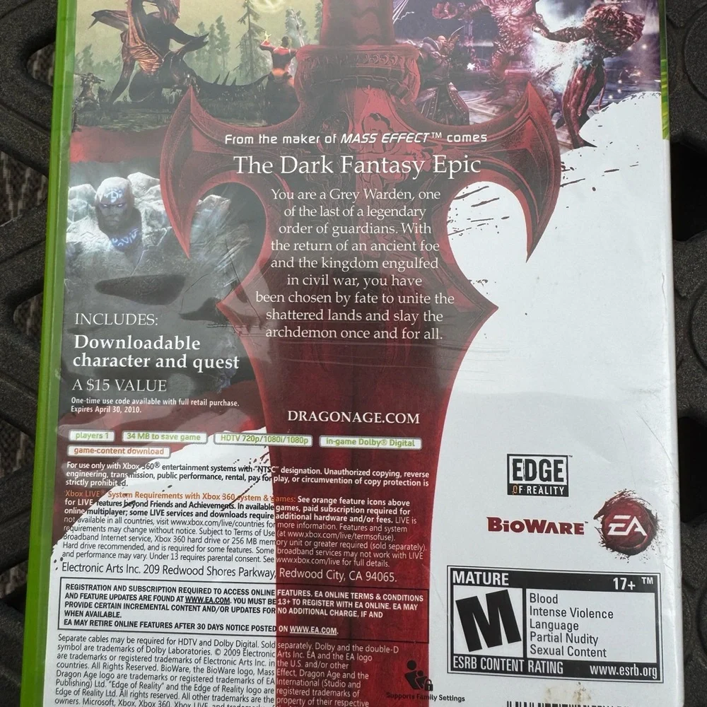 Microsoft Xbox 360 Red and Green Video Game
